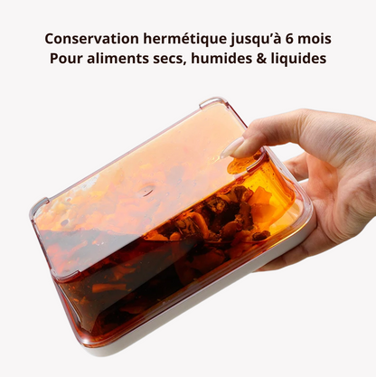 Ensemble de 3 contenants sous vide (S, M, L) en polymère SAN de haute qualité, sans BPA